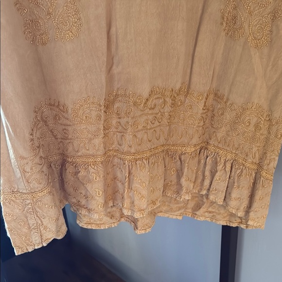 Gold Ruffled Embellished Blouse - Picture 3 of 5